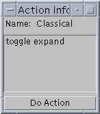 Picture of the panel that allows you to manipulate the object's AccessibleActions