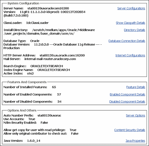Surrounding text describes Configuration Information screen.