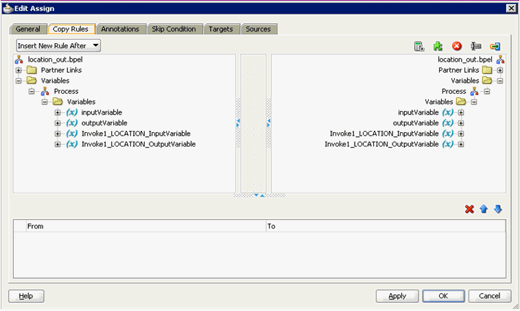 Create Copy Operation dialog box