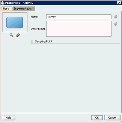 Properties - Activity dialog