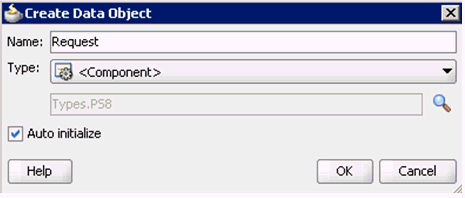 Create Data Object dialog