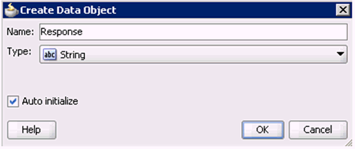Create Data Object dialog