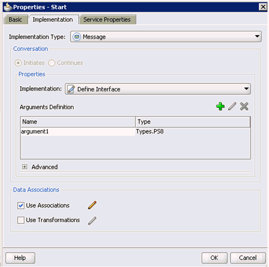 Properties - Activity dialog