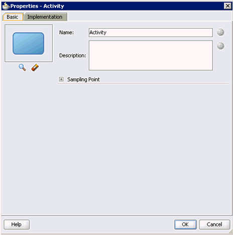 Properties - Activity dialog