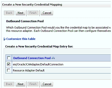 Credential Mapping page