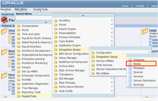 PeopleTools Nodes Definitions window