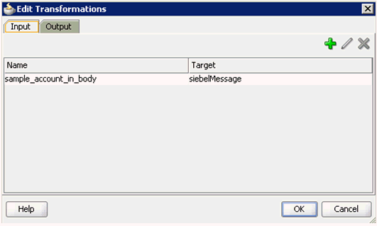 Edit Transformations dialog