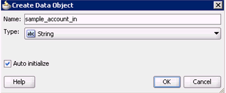 Create Data Object dialog