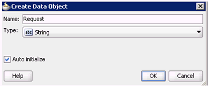 Create Data Object dialog