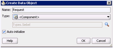Create Data Object dialog