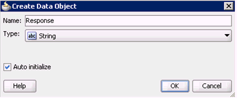 Create Data Object dialog