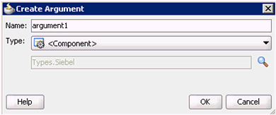 Create Argument dialog