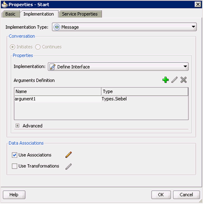Properties - Activity dialog