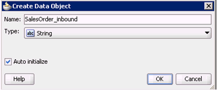 Create Data Object dialog