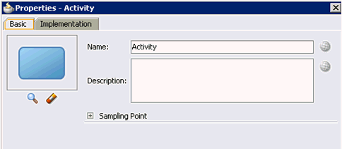 Properties - Activity dialog