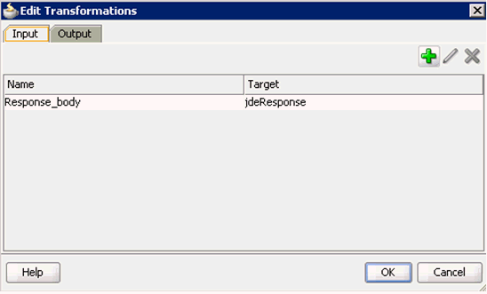 Edit Transformations dialog