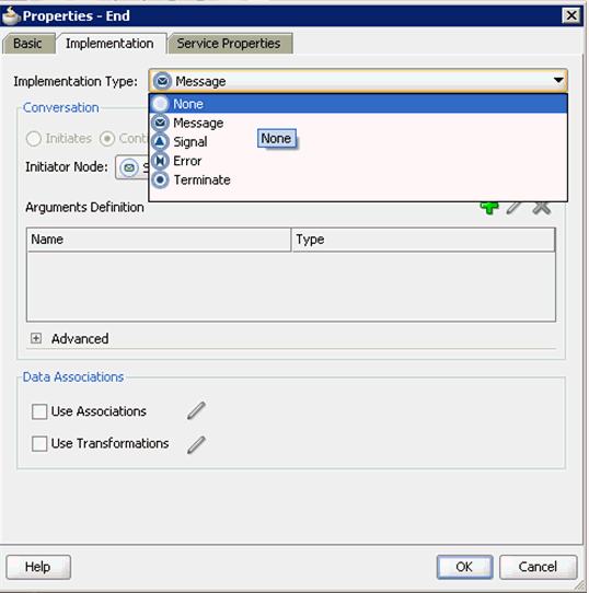 Implementation Type list