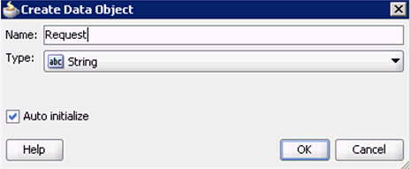 Create Data Object dialog