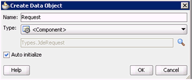 Create Data Object dialog