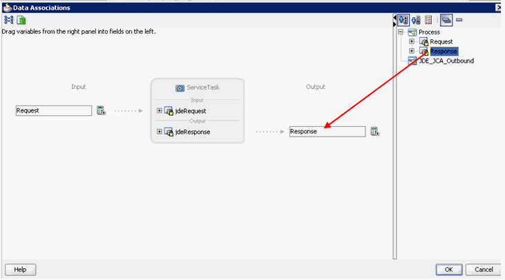 Data Associations dialog