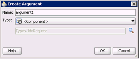 Create Argument dialog