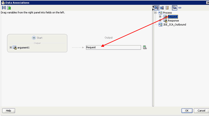 Data Associations dialog