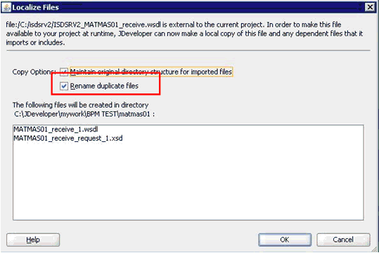 Localize Files dialog