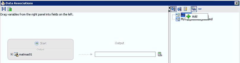Data Associations dialog