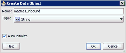 Create Data Object dialog