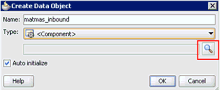 Create Data Object dialog
