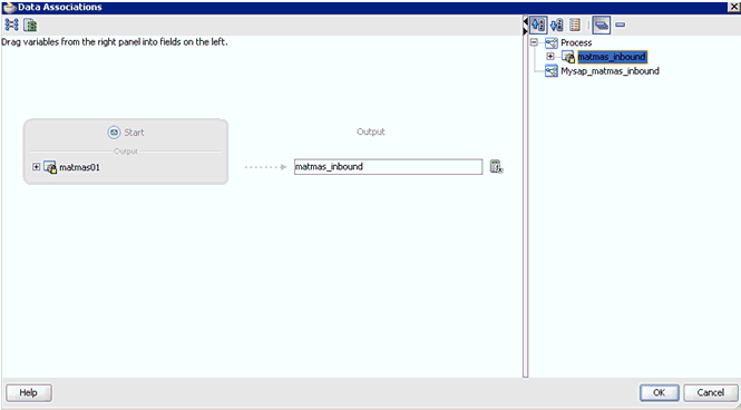 Data Associations dialog
