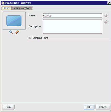 Properties - Activity dialog