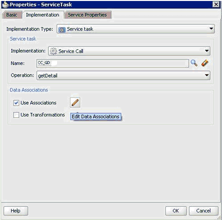 Properties - Activity dialog