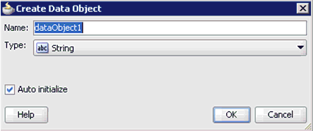Create Data Object dialog