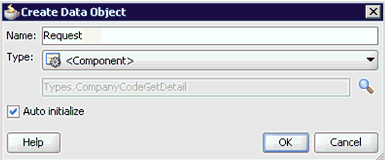 Create Data Object dialog