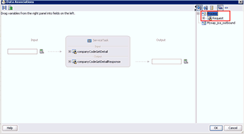 Data Associations dialog