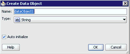 Create Data Object dialog