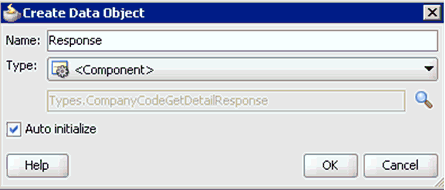 Create Data Object dialog