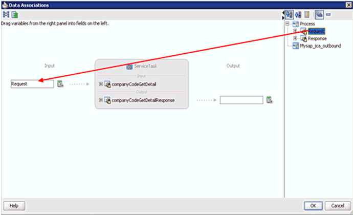 Data Associations dialog