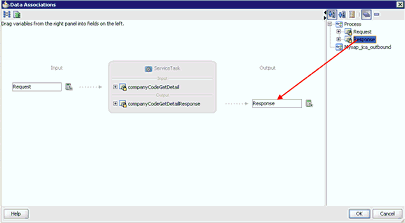 Data Associations dialog