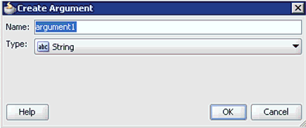 Create Argument dialog