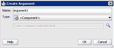 Create Argument dialog