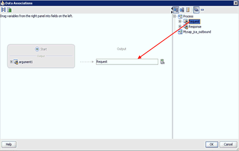 Data Associations dialog