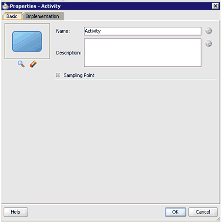 Properties - Activity dialog