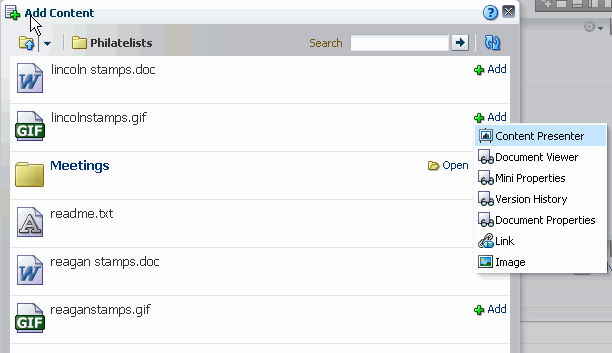 Clicking Add Link Next to Image File
