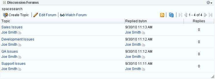 Discussion Forums task flow