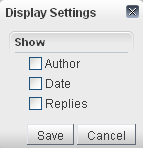 Display Settings dialog box