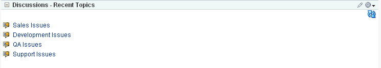 Recent Topics task flow