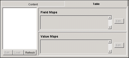 Surrounding text describes Import Maps screen Table tab.