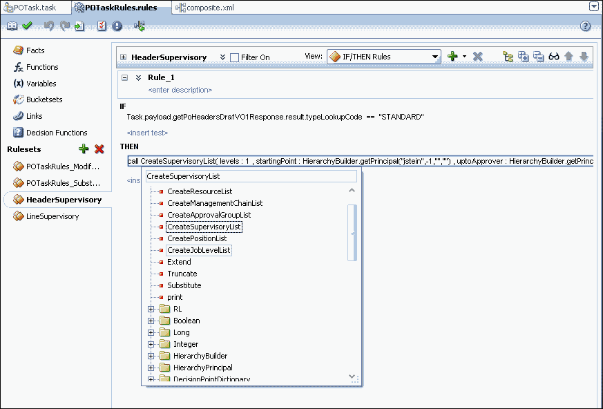 Modeling Conditions in the Rules Editor